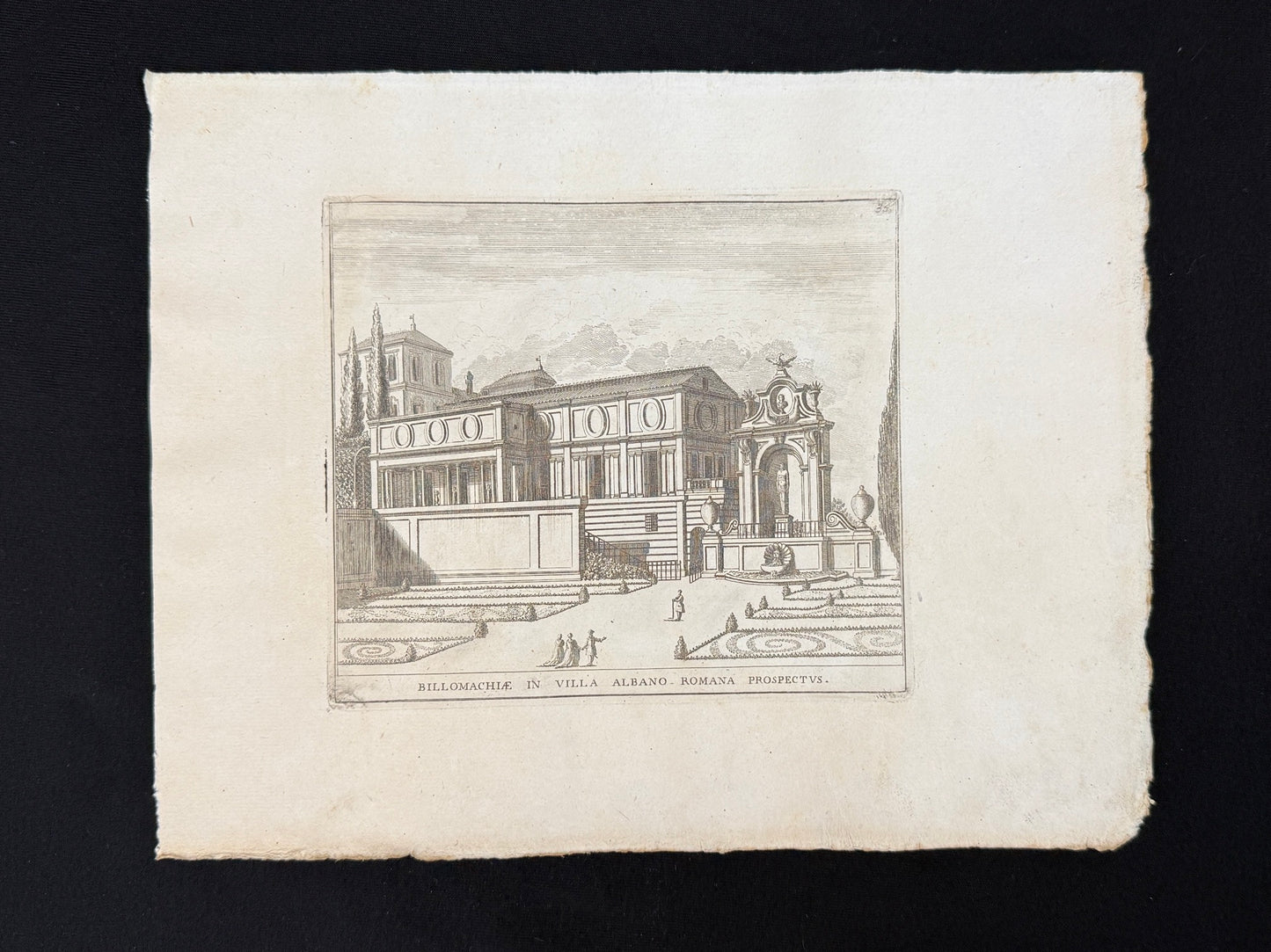 Grabado Billomachiae en la Villa Albani - Calcografia degli edifizj di Roma, 1779
