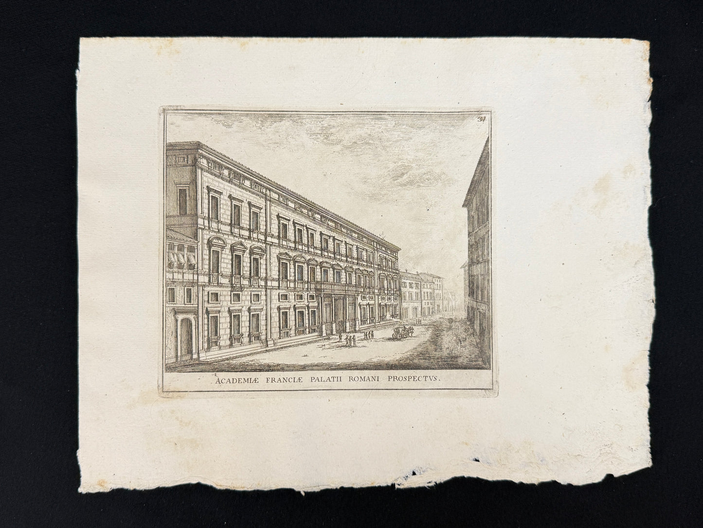 Grabado Palacio Mancini - Calcografia degli edifizj di Roma, 1779