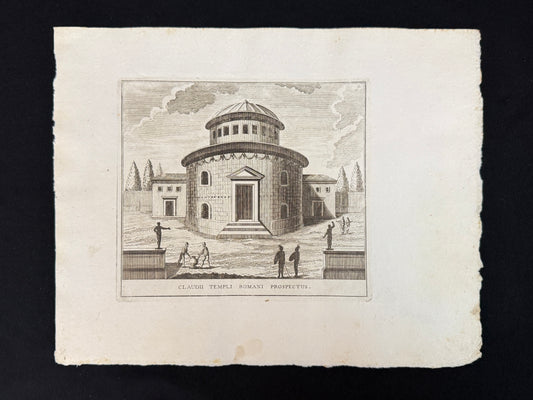Grabado Templo de Claudio - Calcografia degli edifizj di Roma, 1779