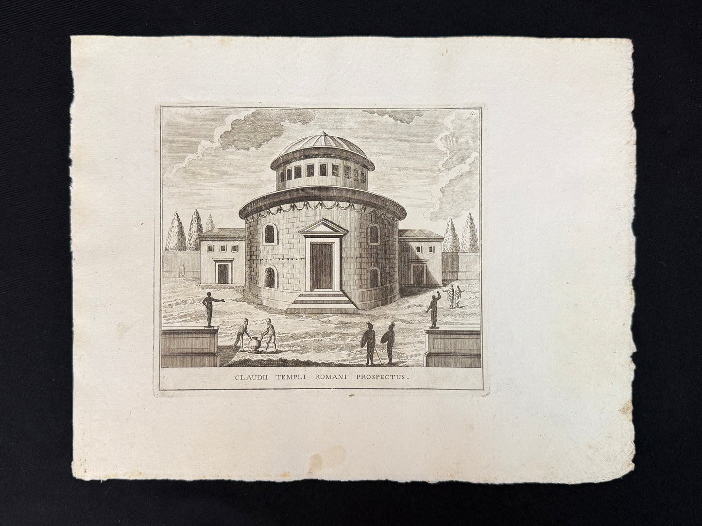 Grabado Templo de Claudio - Calcografia degli edifizj di Roma, 1779