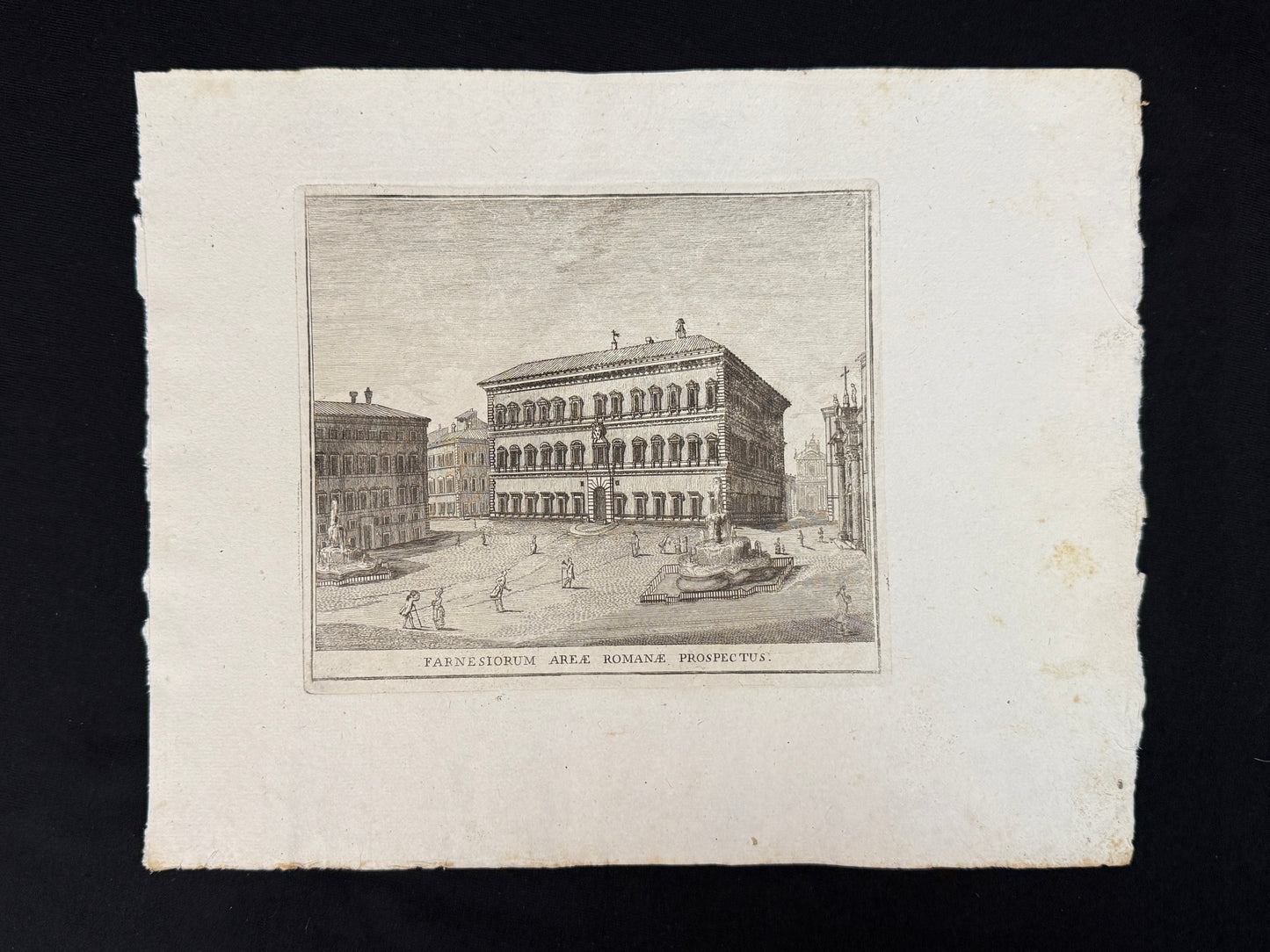 Grabado Plaza Farnese - Calcografia degli edifizj di Roma, 1779