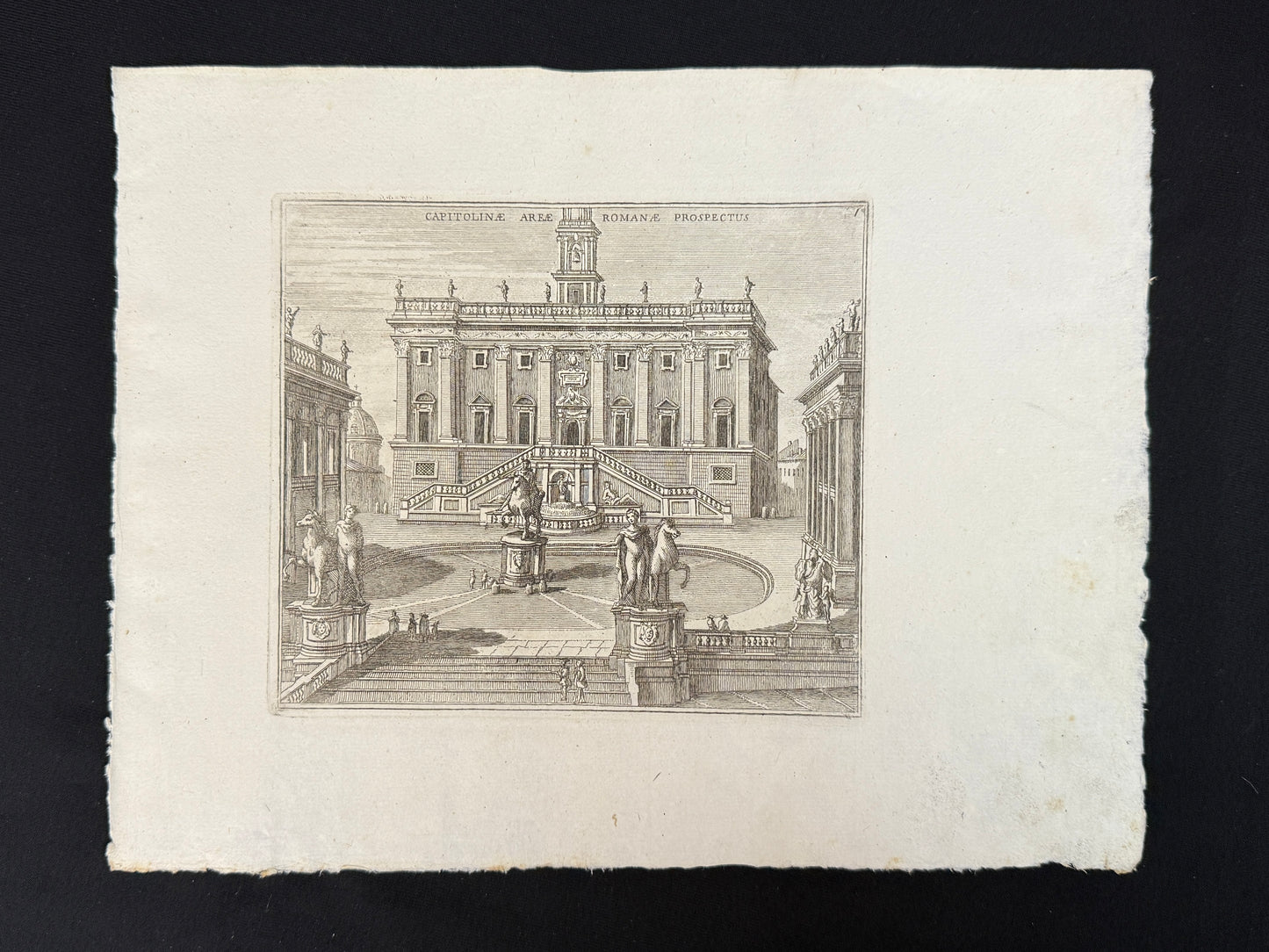 Grabado Plaza del Capitolio - Calcografia degli edifizj di Roma, 1779