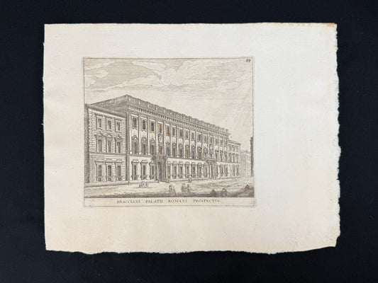 Grabado Palacio Chigi-Odescalchi (Bracciano) - Calcografia degli edifizj di Roma, 1779