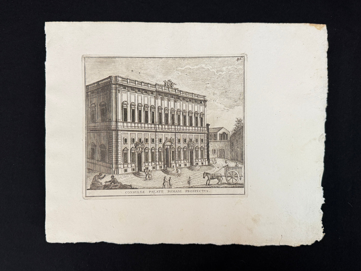 Grabado Palacio de la Consulta - Calcografia degli edifizj di Roma, 1779