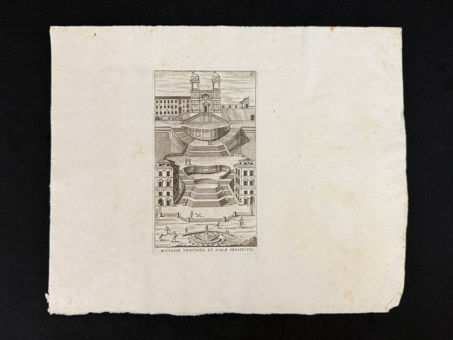 Grabado Iglesia Trinità dei Monti - Calcografia degli edifizj di Roma, 1779