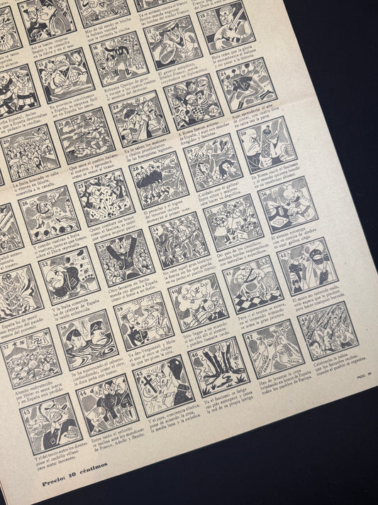 Auca. Como el fascio se derrumba frente al valor español, o de la cuna a la tumba, nº11 (Guerra Civil) - Comissariat de Propaganda de la Generalitat de Catalunya, 1937