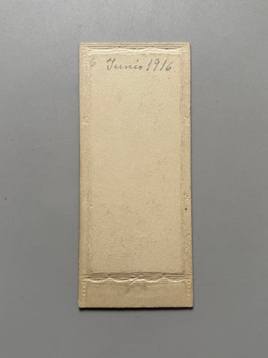 Fotografía antigua dama con sombrero - Galería Fotográfica Almacenes El Siglo, 1916