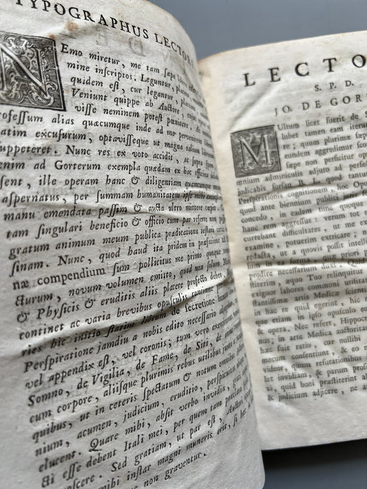 Opuscula varia medico-theoretica, Joannis de Gorter - Padua, 1761