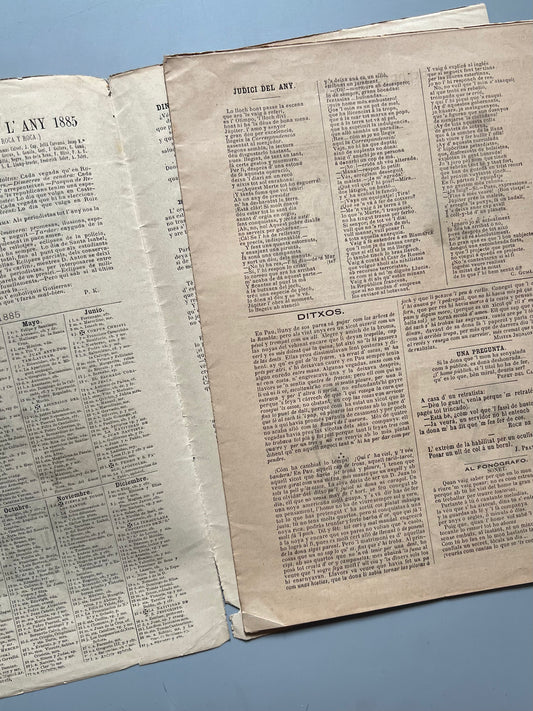 Almanach de la Campana de Gracia 1885 - Año IX, 1884