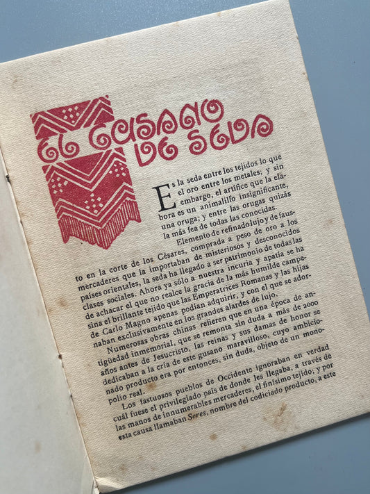 El gusano de seda. Pasatiempos - Editorial Muntañola, ca. 1930