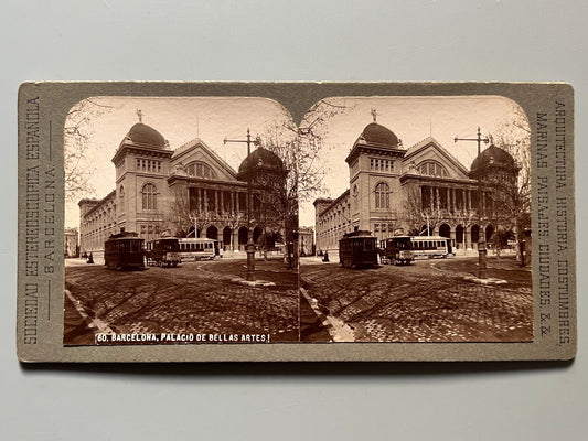 Palacio de Bellas Artes de Barcelona, fotografía estereoscópica - Sociedad Estereoscópica Española, ca. 1900