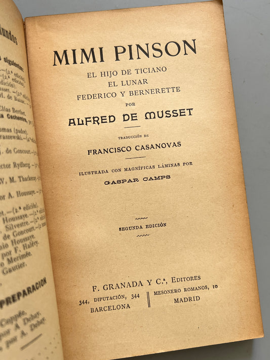 Mimi Pinson, Alfred de Musset - Colección Ambos Mundos, ca. 1910