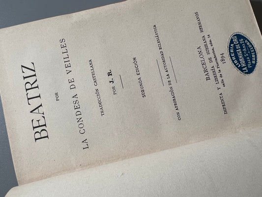 Beatriz, Condesa de Veilles - Biblioteca de la Juventud, 1894