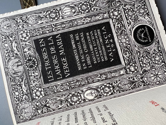 Les trobes en lahors de la Verge Maria, facsímil numerado - 1945