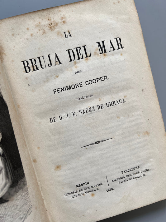 La bruja del mar, Fenimore Cooper - Imprenta de Luis Tasso, 1859