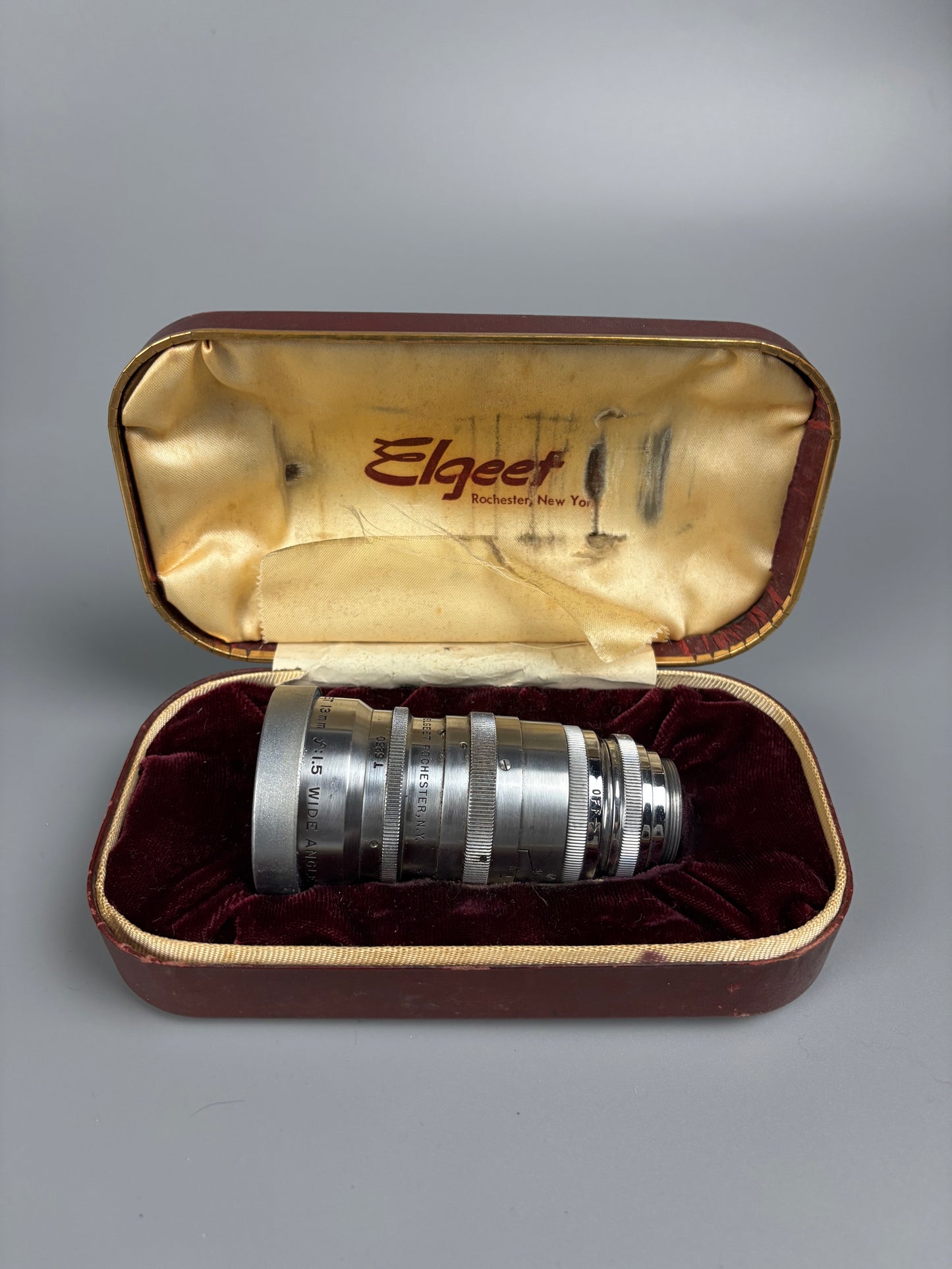 Cámara de Cine Bolex Paillard H-16 16mm (c. 1940) con Dos Objetivos – Elgeet 13mm + Kodak Anastigmat 63mm