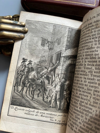 Don Quixote de la Mancha - Miguel de Cervantes - P. Gosse y A. Moetjens, 4 Tomos. La Haya. 1744