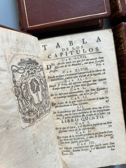 Don Quixote de la Mancha - Miguel de Cervantes - P. Gosse y A. Moetjens, 4 Tomos. La Haya. 1744