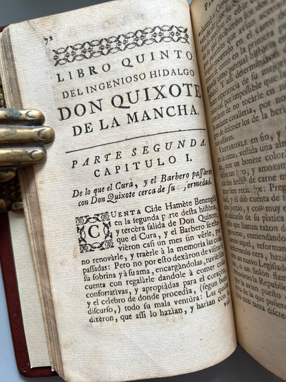 Don Quixote de la Mancha - Miguel de Cervantes - P. Gosse y A. Moetjens, 4 Tomos. La Haya. 1744