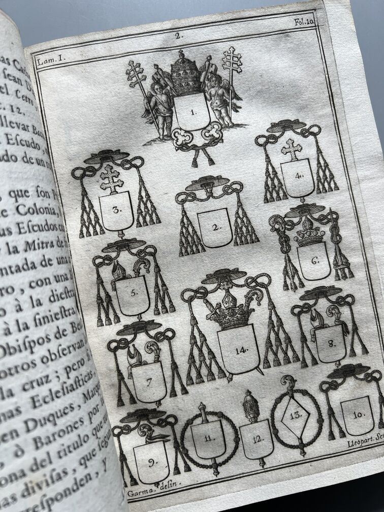 Adarga Catalana, Arte Heraldica - Francisco Xavier de Garma - Imprenta de Mauro Martí, 1753, 2 Tomos