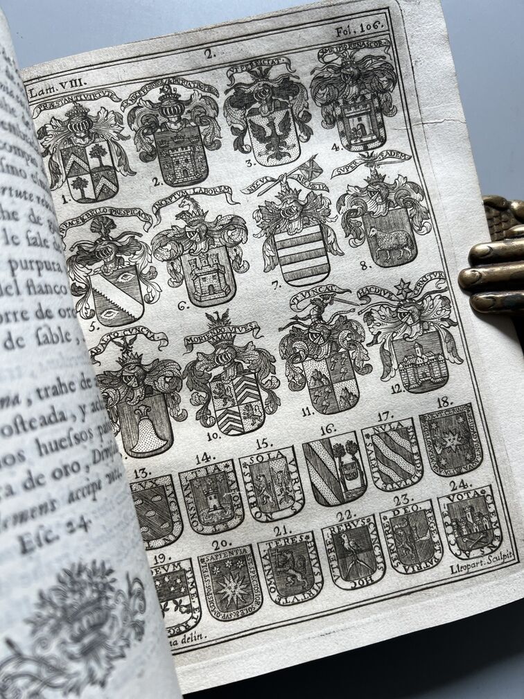 Adarga Catalana, Arte Heraldica - Francisco Xavier de Garma - Imprenta de Mauro Martí, 1753, 2 Tomos