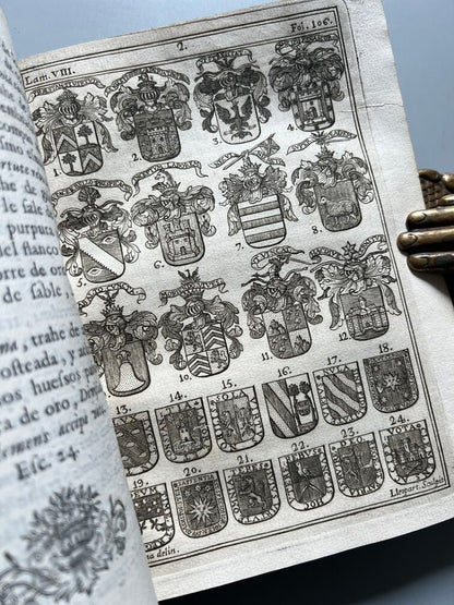 Adarga Catalana, Arte Heraldica - Francisco Xavier de Garma - Imprenta de Mauro Martí, 1753, 2 Tomos