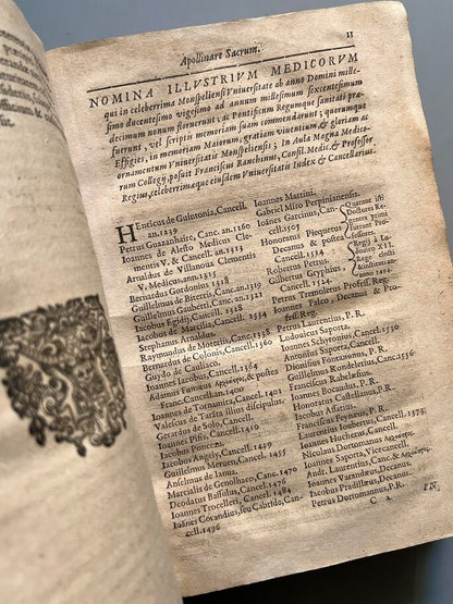Opuscula Medica, Utili, Iocundaque Rerum Varietate Referta... - François Ranchin - Lyon. 1627