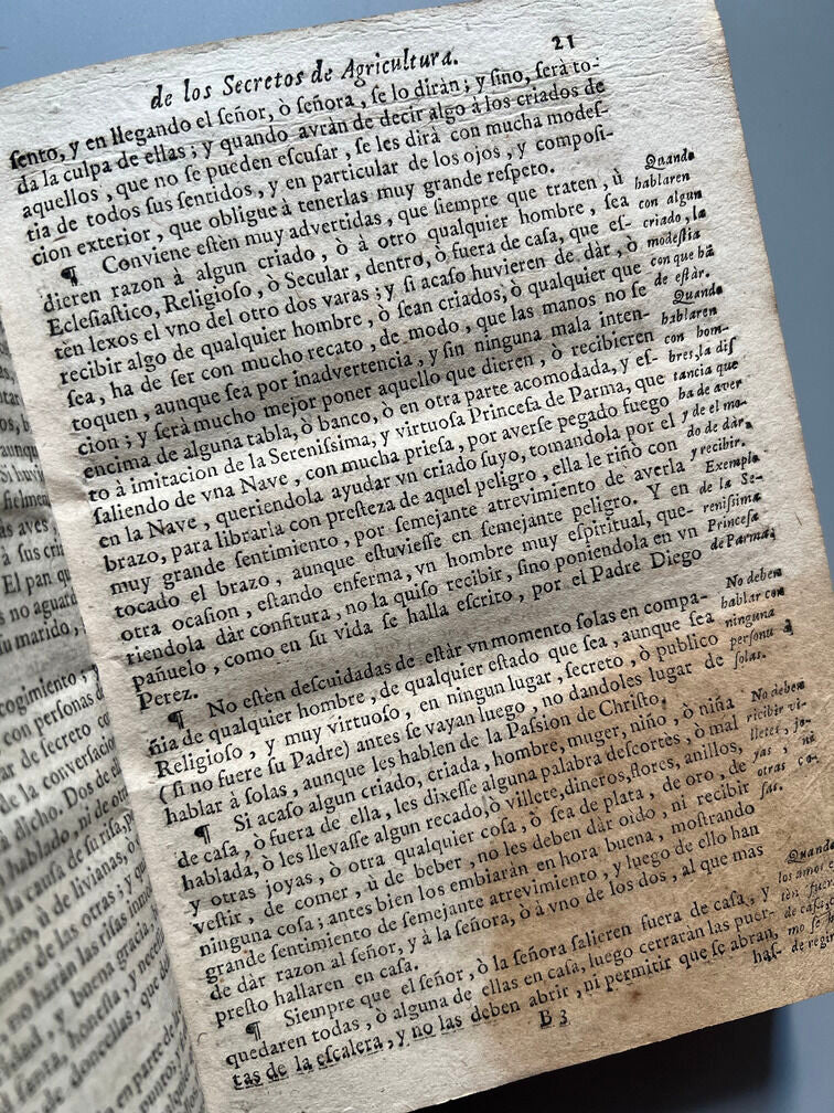 Libro de los Secretos de Agricultura - Miguel Agustí - Madrid: Antonio Sanz Impresor. 1731