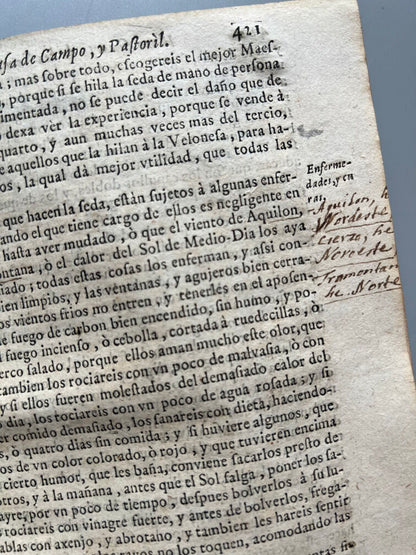 Libro de los Secretos de Agricultura - Miguel Agustí - Madrid: Antonio Sanz Impresor. 1731