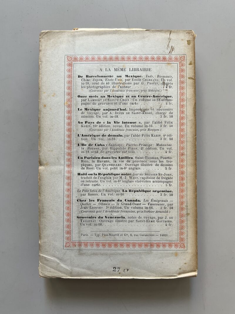 Le Mexique et ses mines d'argent, Albert Bordeaux - Libraire Plon, 1910