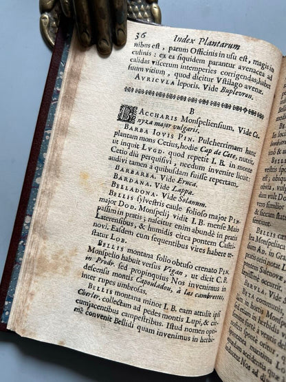 Botanicum Monspeliense, Pierre Magnol - Francisci Bourly - 1676, Primera edición