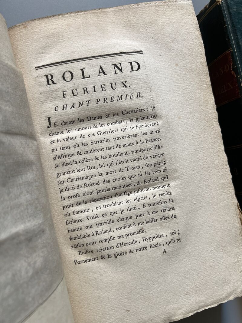 Roland furieux, Ludovico Ariosto (completo) - Chez Brunet Libraire, 1775