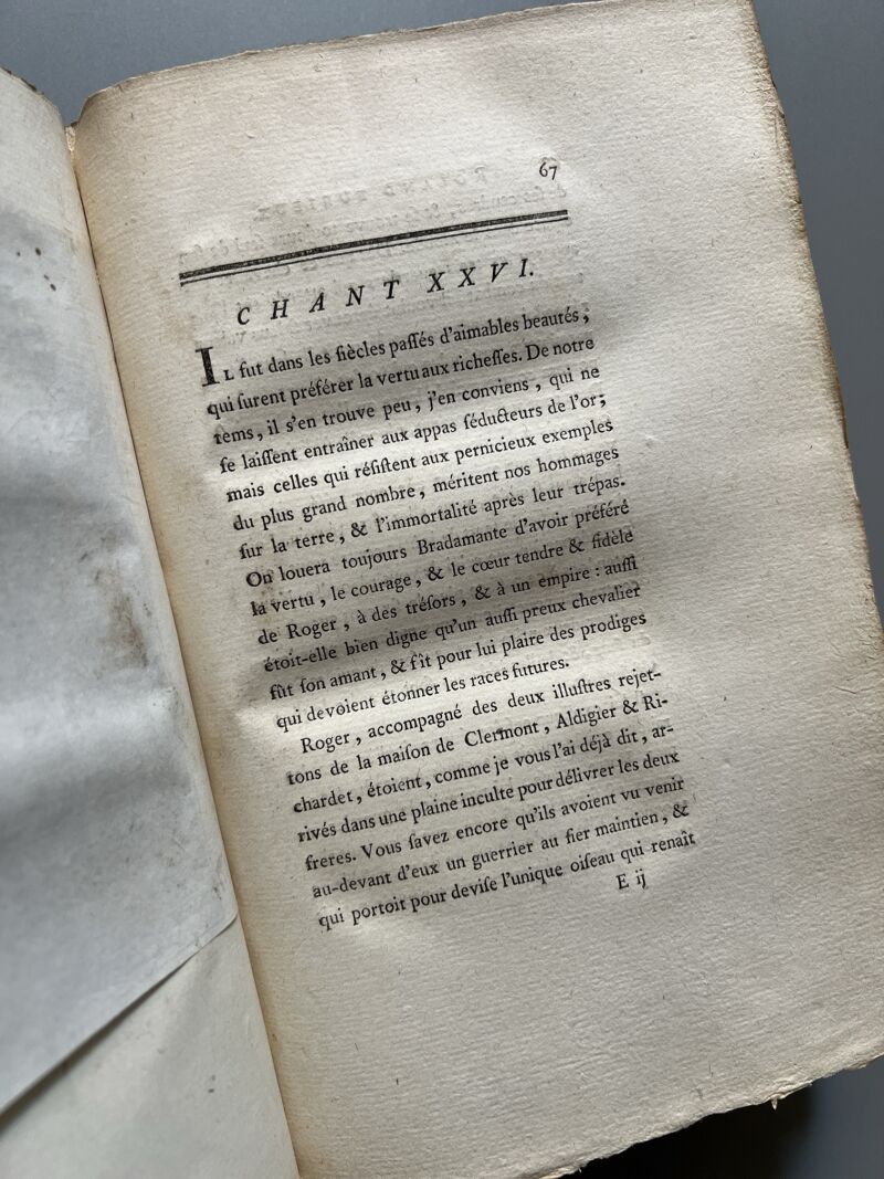 Roland furieux, Ludovico Ariosto (completo) - Chez Brunet Libraire, 1775