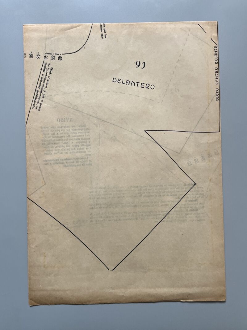 Lecciones sobre la moda. Chaquetas nº91. Patrones graduables Sistema Martí - ca. 1915-20