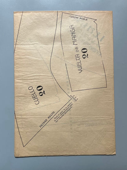 Lecciones sobre la moda. Traje Sastre nº20. Patrones graduables Sistema Martí - ca. 1915-20