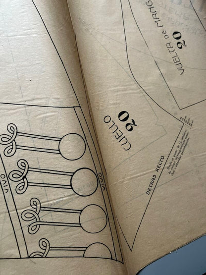 Lecciones sobre la moda. Chaqueta nº22. Patrones graduables Sistema Martí - ca. 1915-20