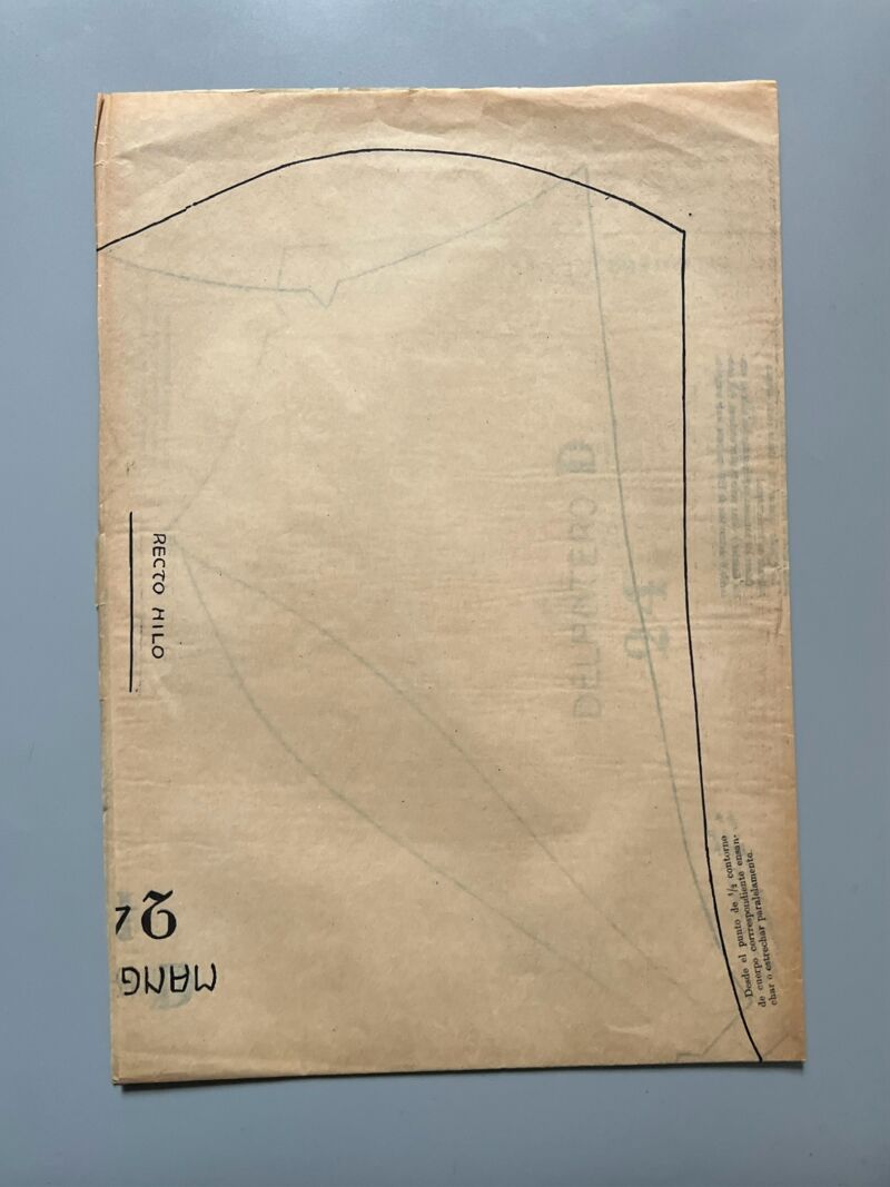 Lecciones sobre la moda. Chaqueta nº24. Patrones graduables Sistema Martí - ca. 1915-20