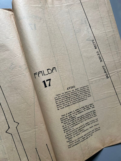 Lecciones sobre la moda. Traje Sastre Nº17. Patrones graduables Sistema Martí - ca. 1915-20