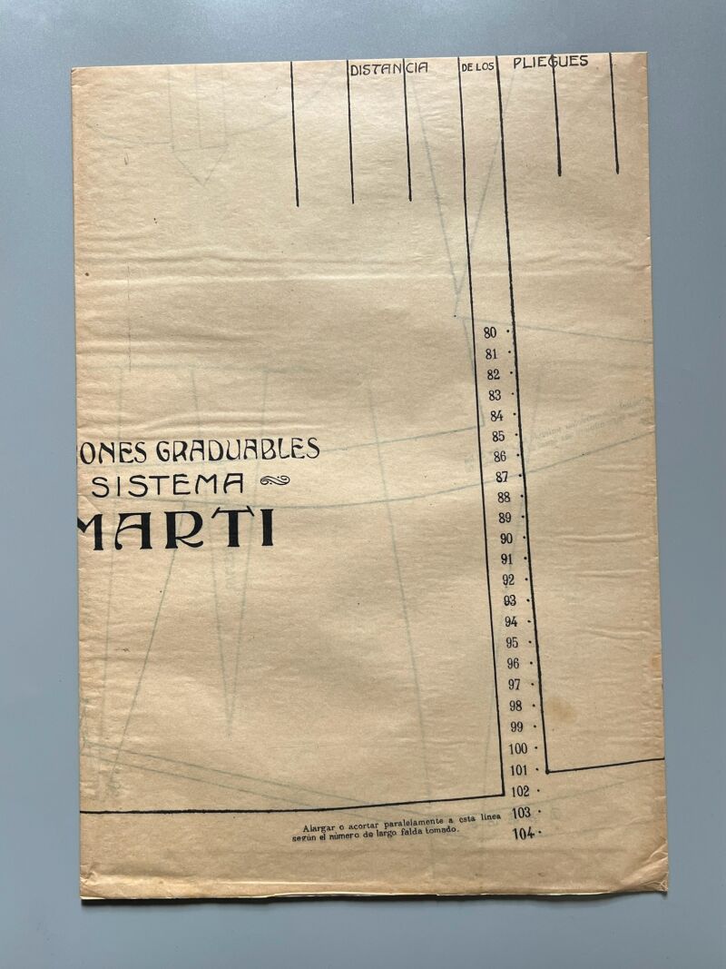 Lecciones sobre la moda. Traje Sastre Nº17. Patrones graduables Sistema Martí - ca. 1915-20