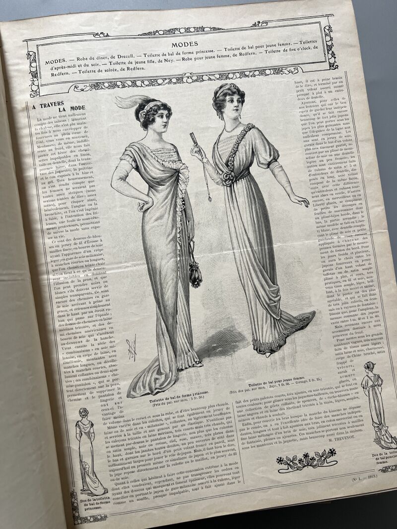 La Mode Illustrée, enero-octubre de 1913 - le Costume Royal/ le Miroir des Modes