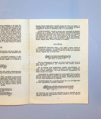 Folleto. Centenari de la mort de Beethoven. Palau de la Música, 1927