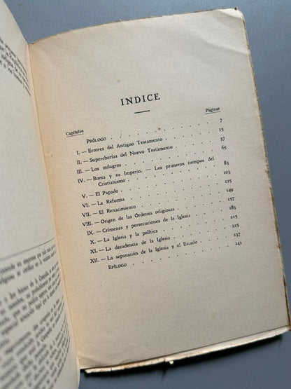 La Iglesia contra el poder civil, F. Caravaca y A. Orts-Ramos - Publicaciones "Mundial", 1932