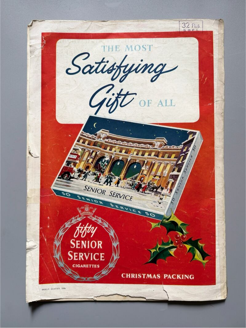 Holly leaves the Christmas number of Sport & Country - Ingram house, 1956