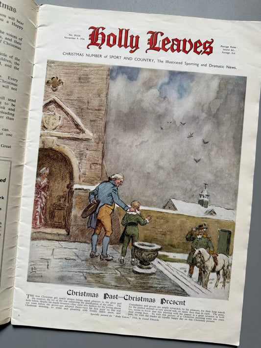 Holly leaves the Christmas number of Sport & Country - Ingram house, 1956