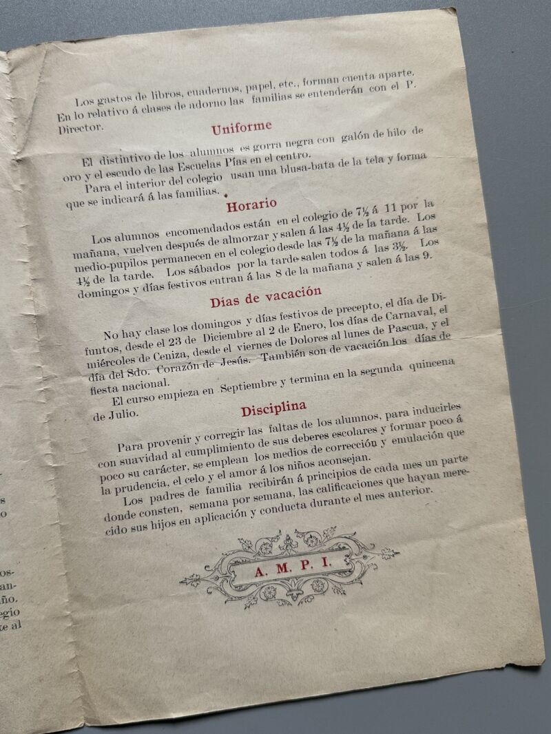 Escuelas Pías de la Habana - Imp. y papelería Seoane y Alvarez, 1906