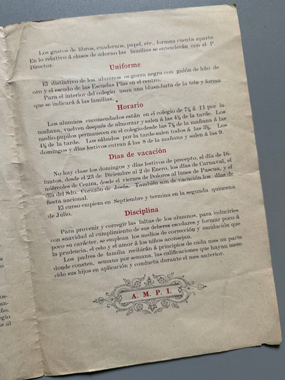 Escuelas Pías de la Habana - Imp. y papelería Seoane y Alvarez, 1906