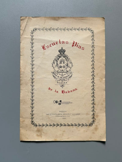 Escuelas Pías de la Habana - Imp. y papelería Seoane y Alvarez, 1906