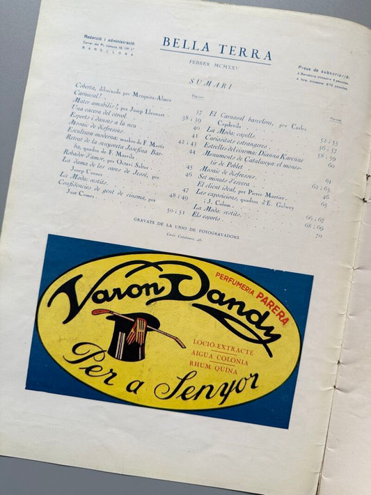 Bella terra. Volum II, nºII. Carnaval - Barcelona, febrero de 1925