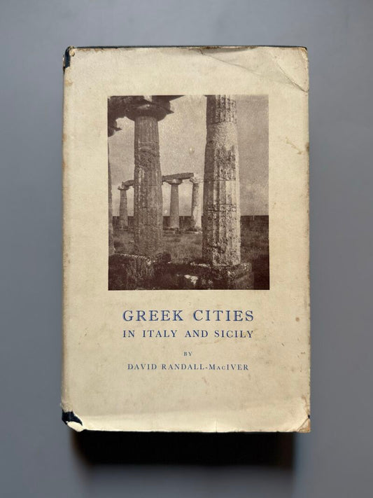Greek cities in Italy and Sicily, David Randall-Magiver - The Clarendon Press, 1931