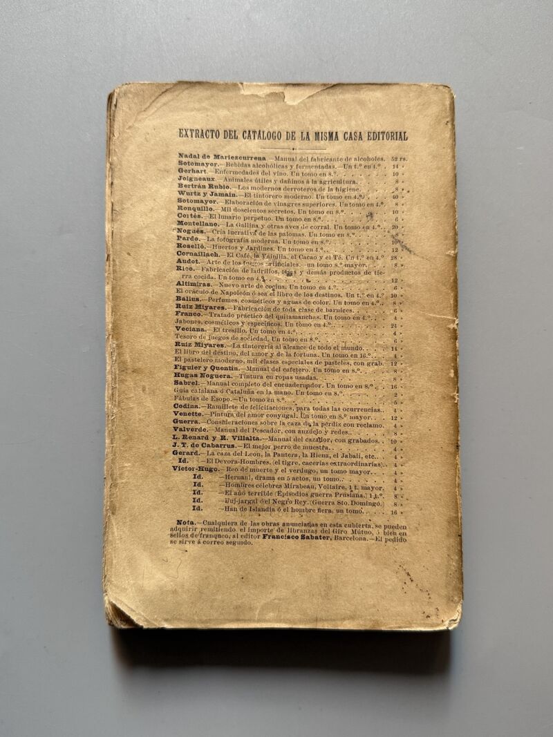Mil doscientos secretos para quitar toda clase de manchas, José O. Ronquillo - 1904